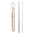 Drinking Straw Reusable Telescopic Straw with Cleaning Brush Carry Case Stainless Steel Straw Set For Water Coffe Milk Milkshake