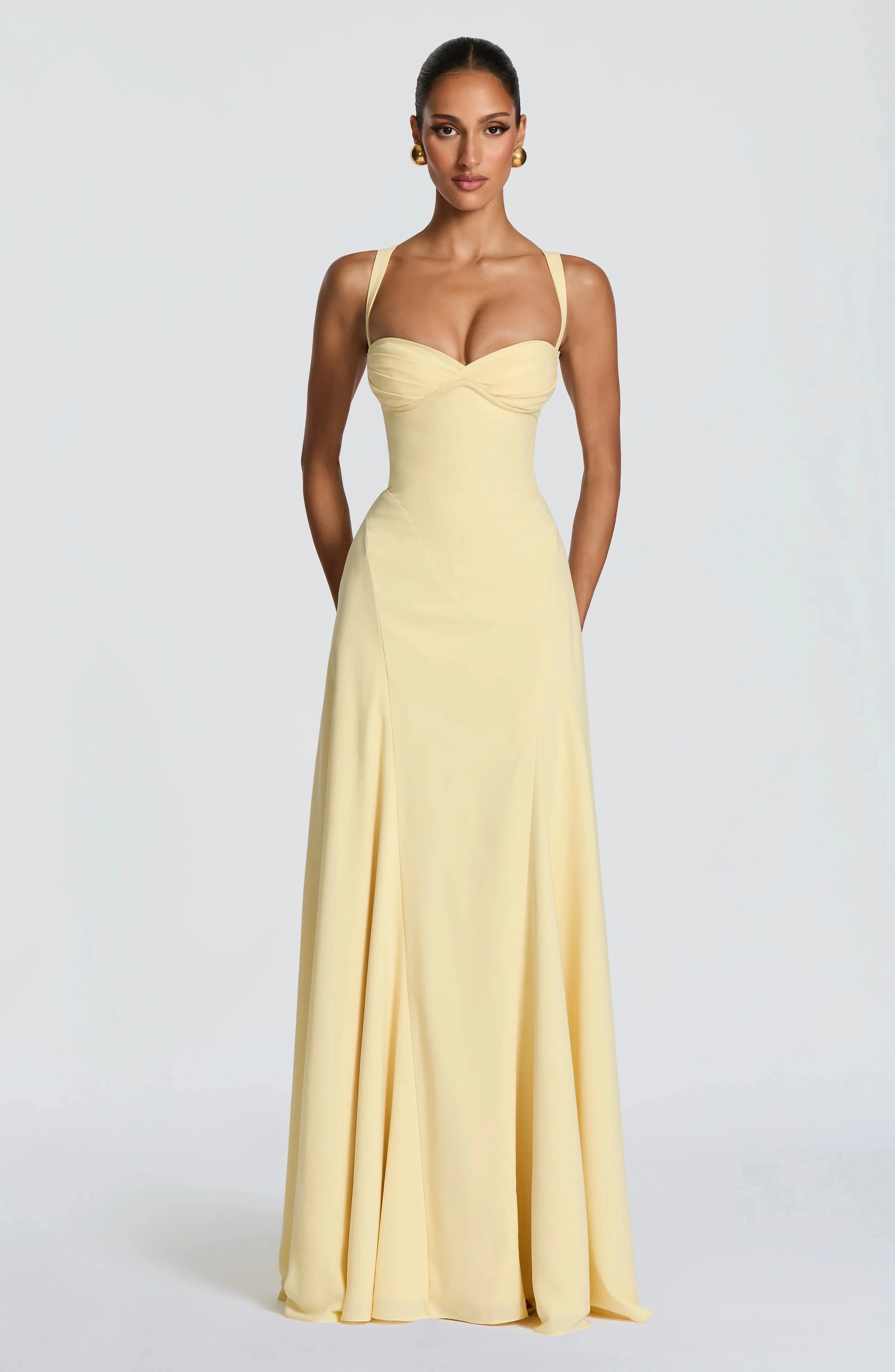 Minimal Burgundy Spaghetti Strap Prom Dress Twisted Draped Floor Length Evening Gown Women's Casual Dresses For Grand Events