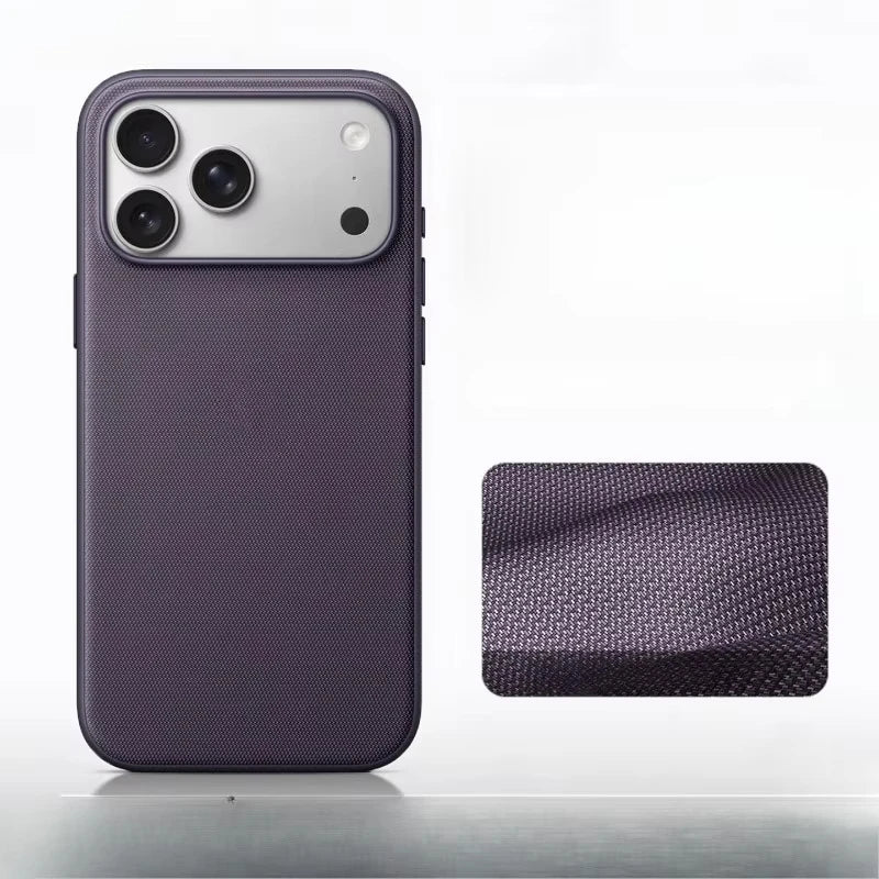 High-Quality TechWoven Magnetic Phone Case For iPhone 17/16/15/14/13 Pro Max For Magsafe Wireless Charging Tech Woven Back Cover