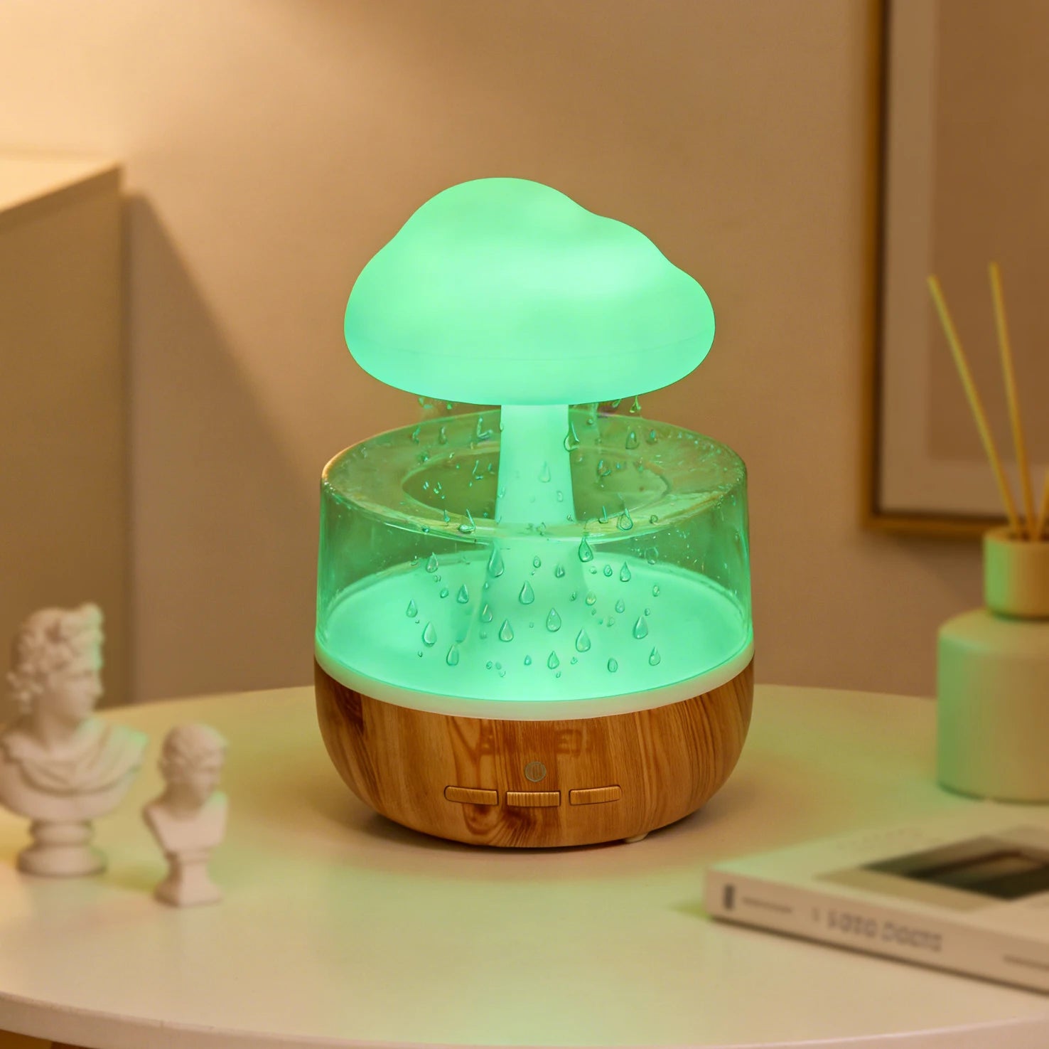 Cloud Raindrop LED Humidifier, Aroma Diffuser Night Light for Bedroom, Home, Office, Decor