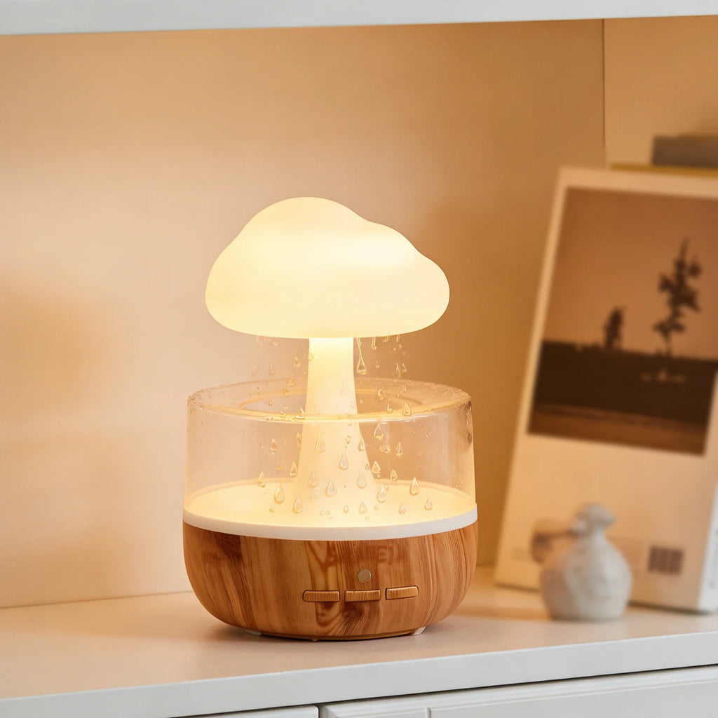 Cloud Raindrop LED Humidifier, Aroma Diffuser Night Light for Bedroom, Home, Office, Decor
