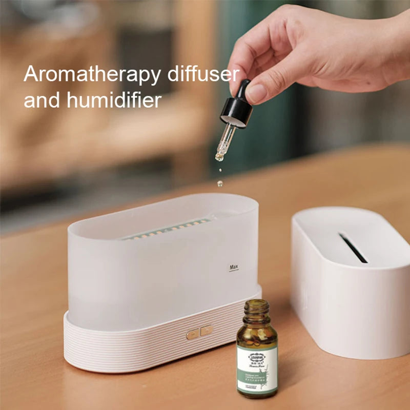 KINSCOTER Aroma Diffuser Air Humidifier Ultrasonic Cool Mist Maker Fogger Led Essential Oil Flame Lamp Diffuser