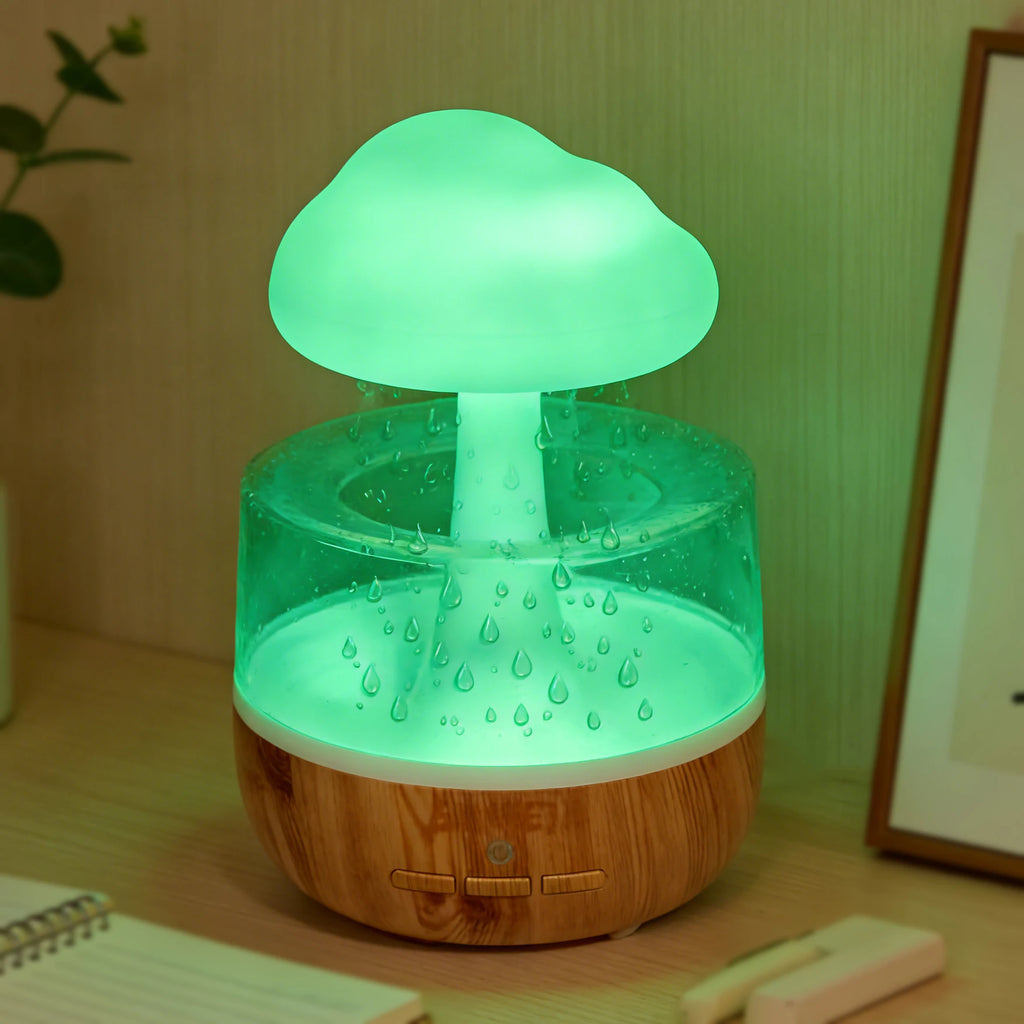 Cloud Raindrop LED Humidifier, Aroma Diffuser Night Light for Bedroom, Home, Office, Decor