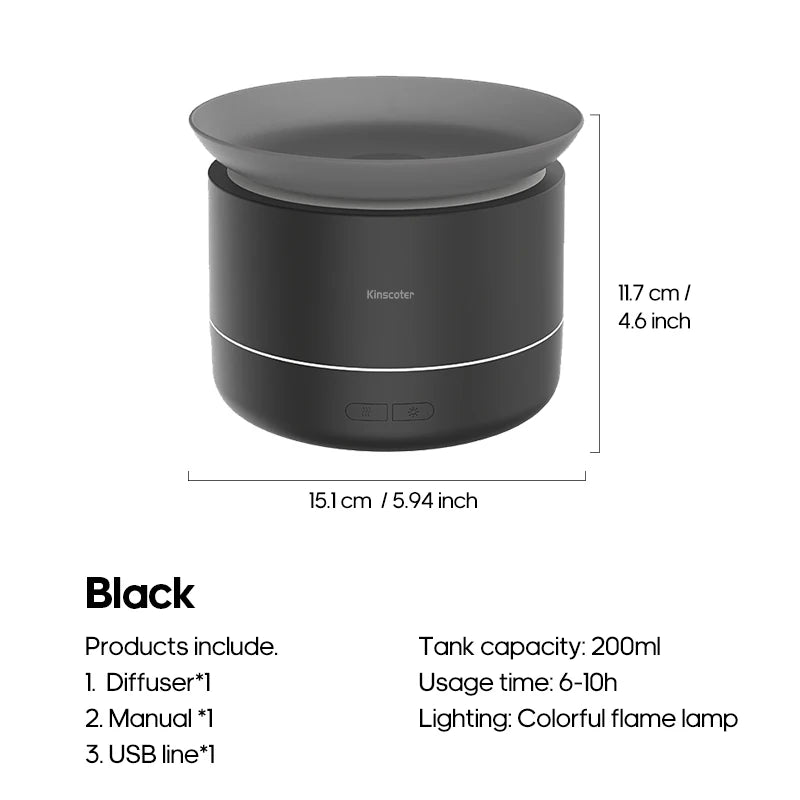 Cloud Aromatherapy Diffuser Essential Oil Aroma Cool Mist Difusor 200ml USB Humidifier Desktop Air Purifier