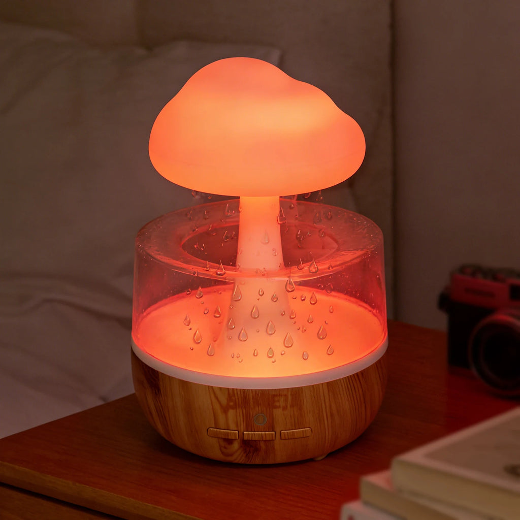 Cloud Raindrop LED Humidifier, Aroma Diffuser Night Light for Bedroom, Home, Office, Decor