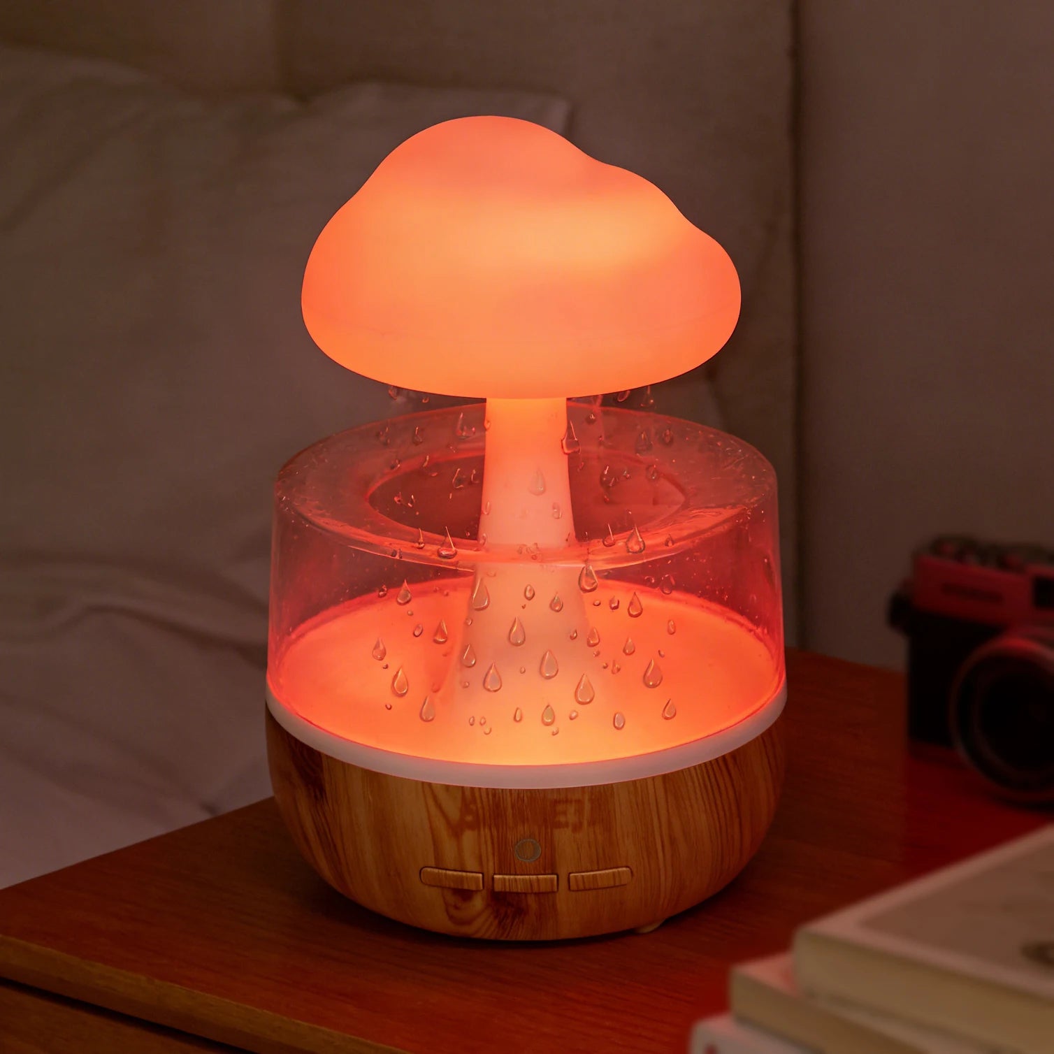 Cloud Raindrop LED Humidifier, Aroma Diffuser Night Light for Bedroom, Home, Office, Decor