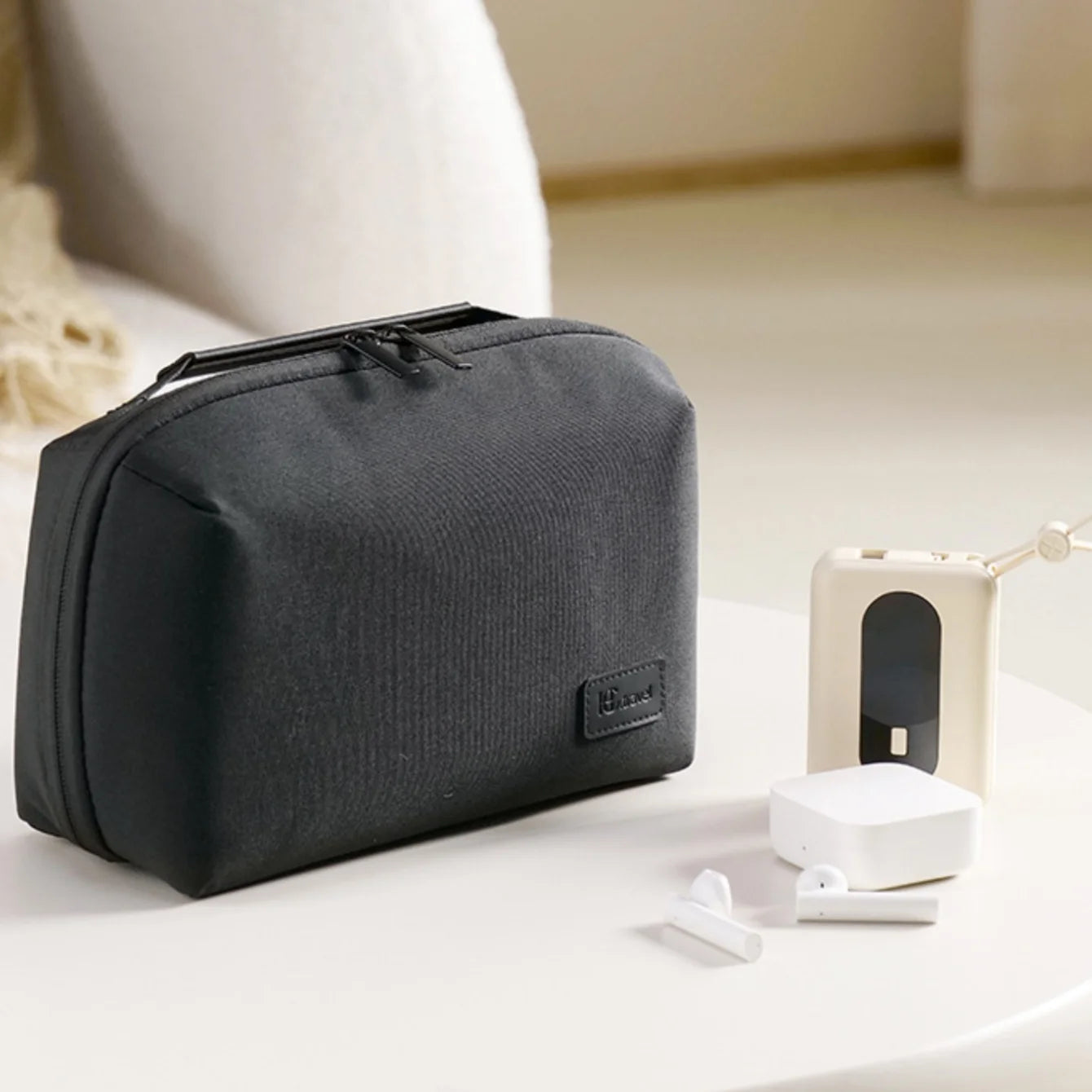 1Pc Electronics Organizer Travel Case, Water Resistant Travel Bag Cable Organizer for Essentials, Tech Pouch Accessories Storage