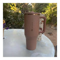 NEW Traveler 32 Oz 40 Oz Water Bottle With Handle Flip Straw Fits In Cup Holder, Leak Resistant TumblerReusable Insulated Stain