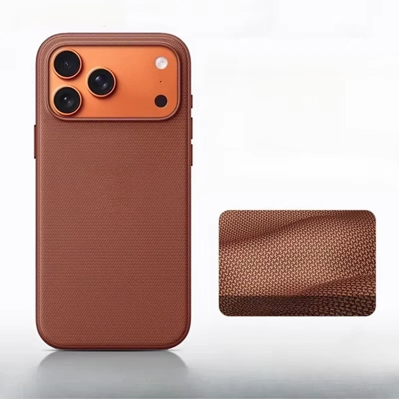 High-Quality TechWoven Magnetic Phone Case For iPhone 17/16/15/14/13 Pro Max For Magsafe Wireless Charging Tech Woven Back Cover