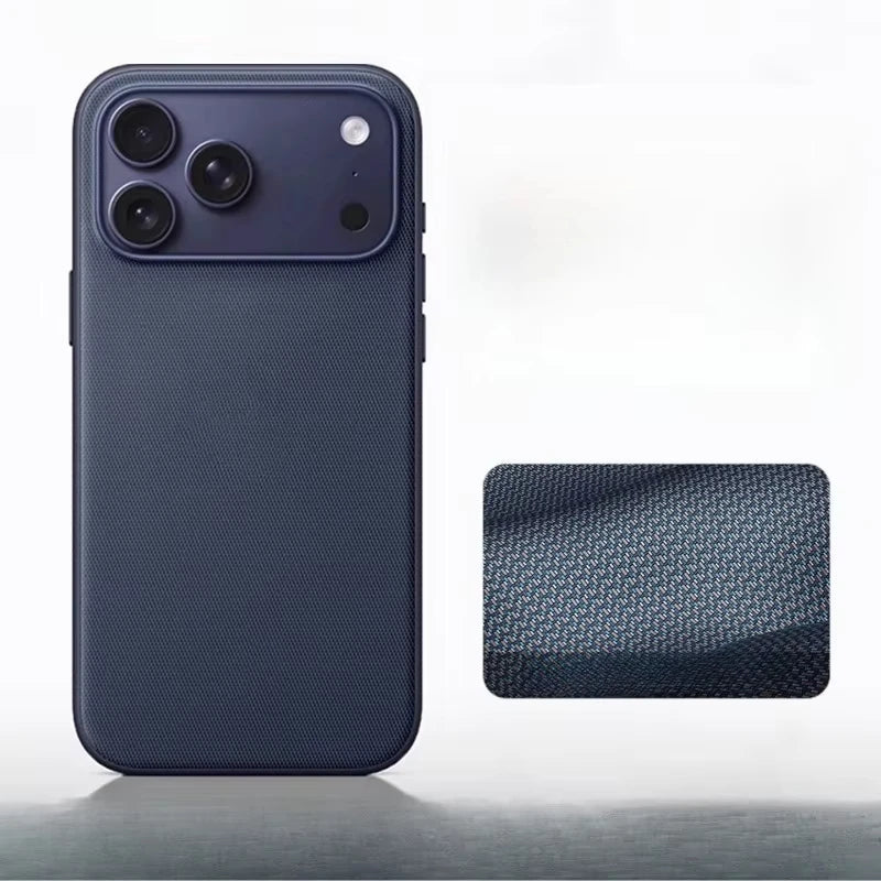 High-Quality TechWoven Magnetic Phone Case For iPhone 17/16/15/14/13 Pro Max For Magsafe Wireless Charging Tech Woven Back Cover