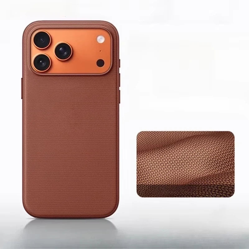 High-Quality TechWoven Magnetic Phone Case For iPhone 17/16/15/14/13 Pro Max For Magsafe Wireless Charging Tech Woven Back Cover