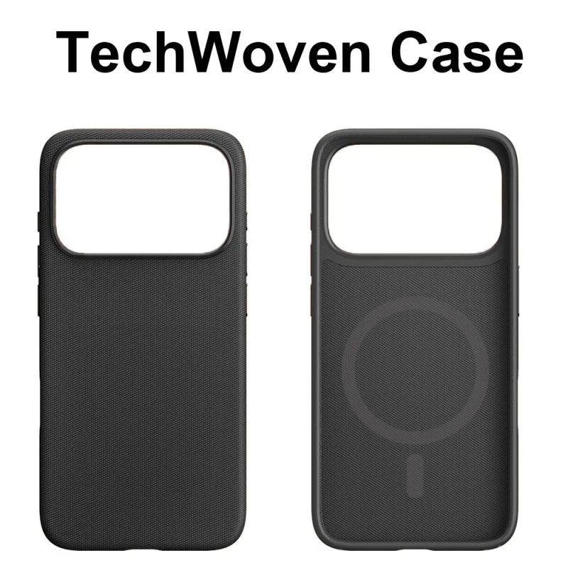 High-Quality TechWoven Magnetic Phone Case For iPhone 17/16/15/14/13 Pro Max For Magsafe Wireless Charging Tech Woven Back Cover