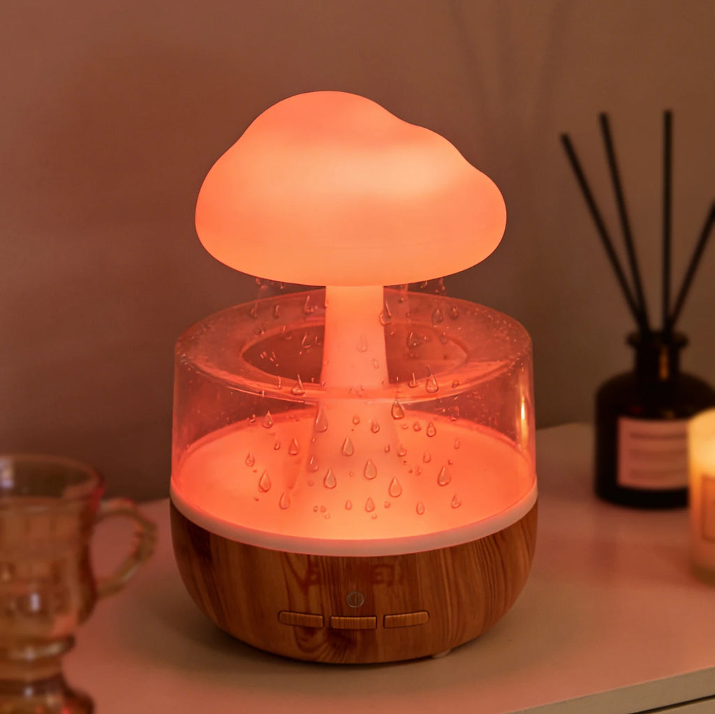 Cloud Raindrop LED Humidifier, Aroma Diffuser Night Light for Bedroom, Home, Office, Decor